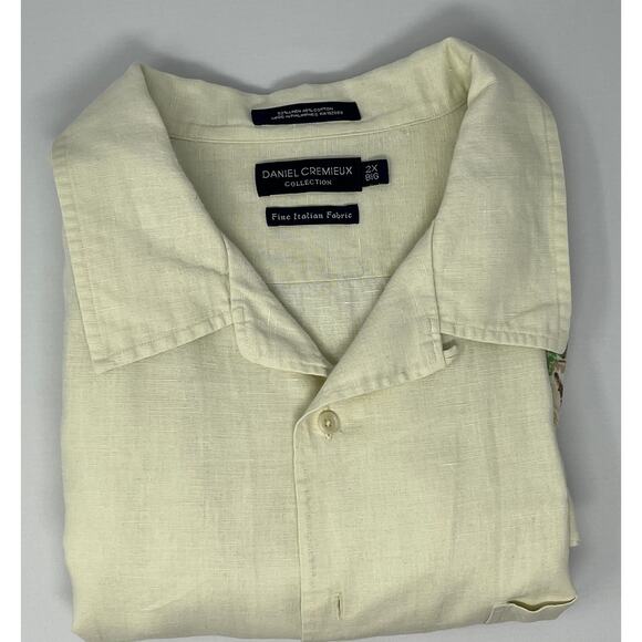 Daniel Cremieux Collection Big and Tall Men's Dress Shirt size 2XL Linen Blend - Picture 1 of 11